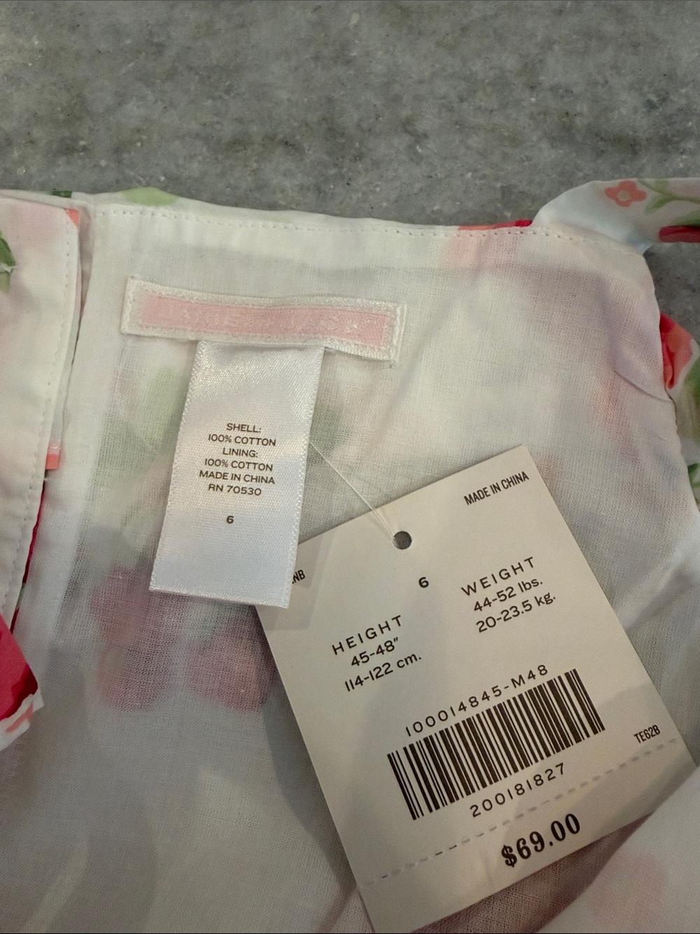 NEW Girl’s Janie &!Jack Strawberry Floral Sleeveless Dress with Barrette, Size 6 - Picture 5 of 5